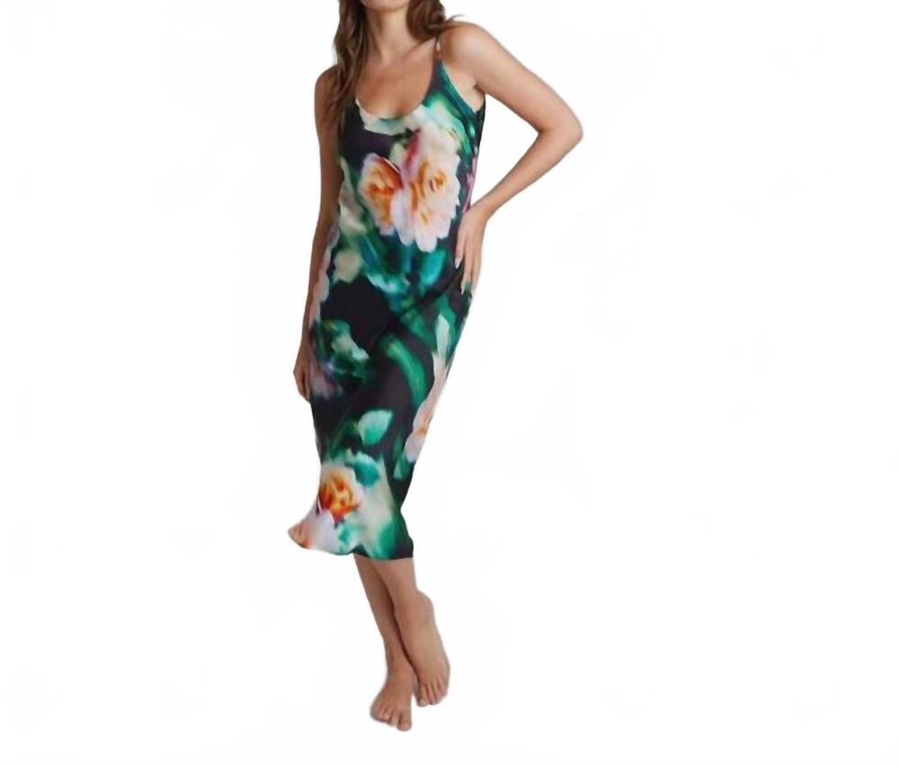 NEW LUNYA washable silk slip dress in aurora garden